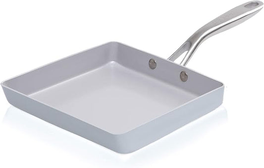 TECHEF - CeraTerra Ceramic Nonstick Tamagoyaki Japanese Omelette Pan/Egg Pan Skillet, (PTFE, PFAS, and PFOA Free), Induction-Ready, Made in Korea